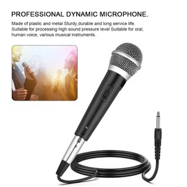 Professional Wired Handheld Dynamic Microphone with Unidirectional Moving Coil Technology for Karaoke, Audio Systems, Mixers, Amplifiers, and Powered Speakers