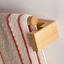 Aga Range Poppered Towel Red and Cream Stripes