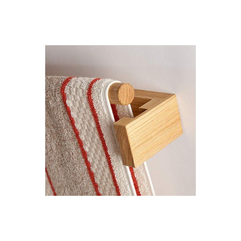 Aga Range Poppered Towel Red and Cream Stripes