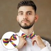 JDNFKG 1 Regenbogen Gestreifte Krawatte Und 1 Fliege, Party -Kleidungszubehör,