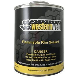 Sherco-Auto Black Tire Repair Bead Rim Sealer Liquid Chemical Solution Brush Can 1 Qt (32 Oz) - Made in USA