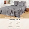 Dark Grey Bamboo Bed Sheets without Rubber, Cooling 180 x