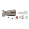 Plumb Pak PP825-35 Universal Bathtub Spout with Front Diverter, Brushed