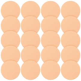 20 Pcs Nude Round Makeup Sponge Cosmetic Sponge Make up Pads Makeup Sponges for Blending Beauty Make up Foundation Powder Blender for Liquid Foundation Cream Concealer, Wet and Dry Dual Use