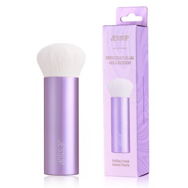 Jessup Brocha Profesional para Base de Maquillaje Líquida, en Crema o en Polvo, Brocha Grande y Densa para un Acabado Natural y Perfecto, Morado – AS004