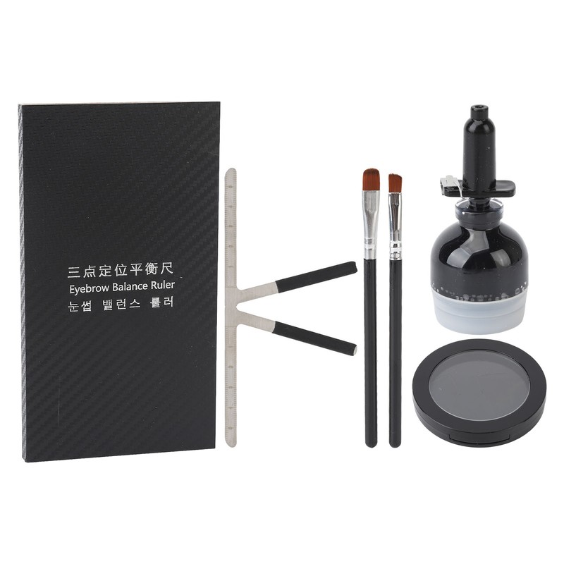 Eyebrow Mapping Kit Ruler Mapping String Pigment Brush Set for