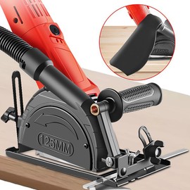 BestAlice - Soporte para amoladora angular, soporte ajustable de 45 grados, cubierta protectora para molino de 100-125 mm, base de máquina, herramienta de mesa para carpintería (estilo B) negro