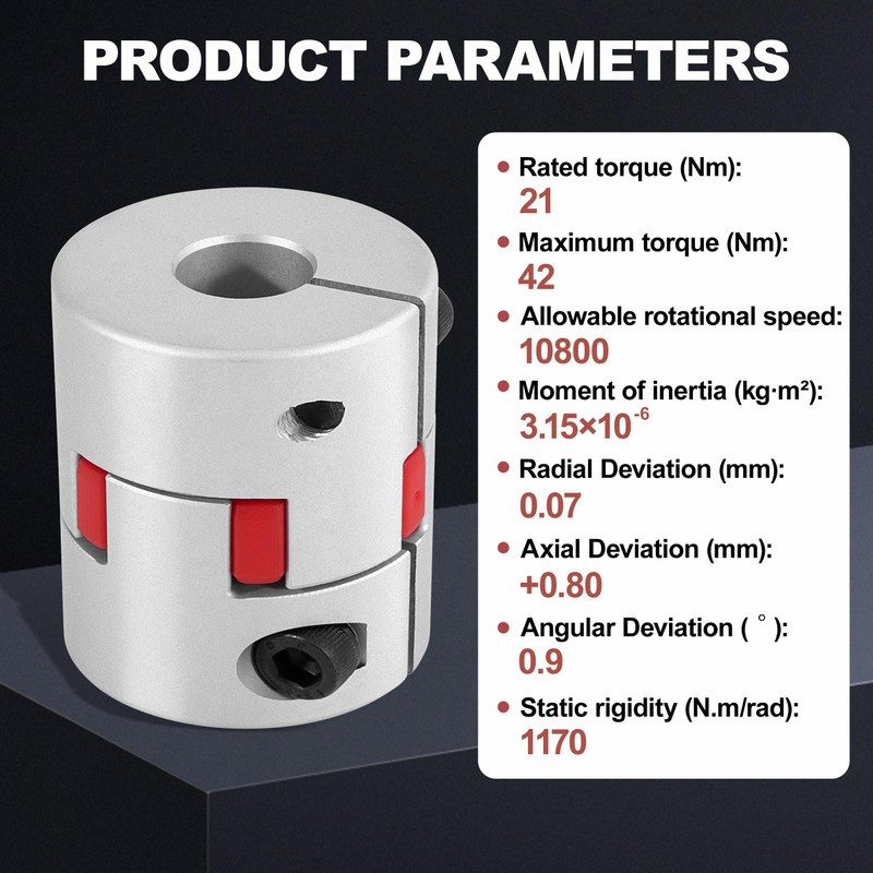 Shaft Coupling 14 mm to 15 mm L40 x D42