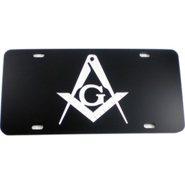 Mason Inlaid Symbol Mirror License Plate [Car/T...