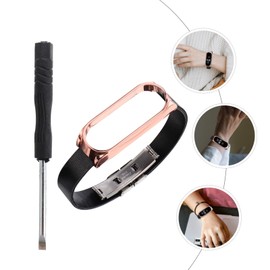 Gatuida 2pcs Replacement Belt Adjustable Watchband Pu Wristband Strap Accesorios De Smartwatch Mi Band 5 Watch Strap Athletic Wrist Tape Wrist Watch Band Strap Birthday Present Sports