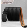 BULLIANT Men's Ratchet Leather Belt, Automatic Clasp, for Men’s Suit,