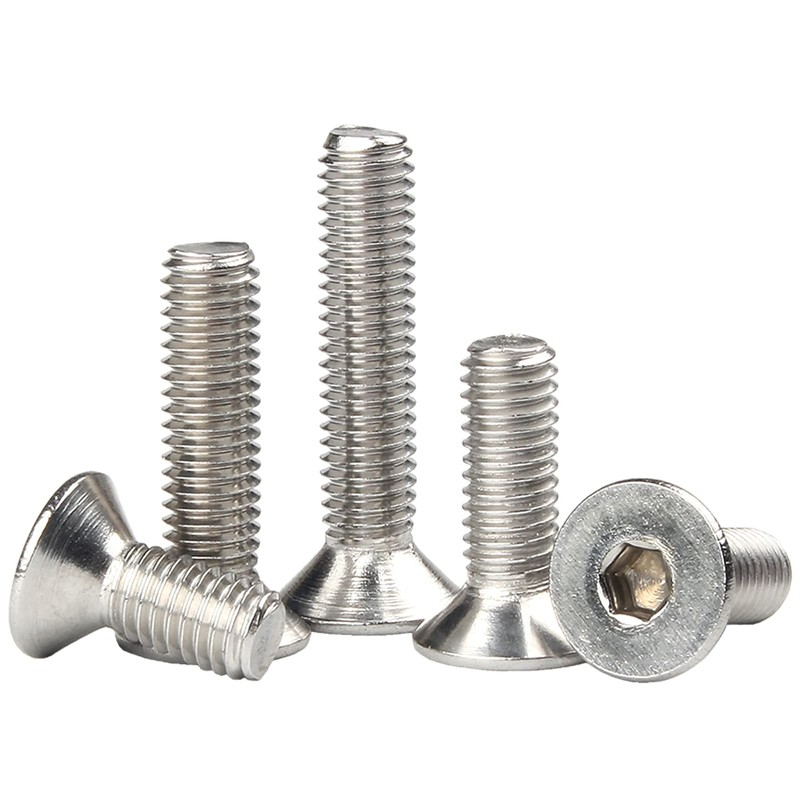 M4-0.7 x 10mm Flat Head Socket Cap Screws Bolts, Stainless