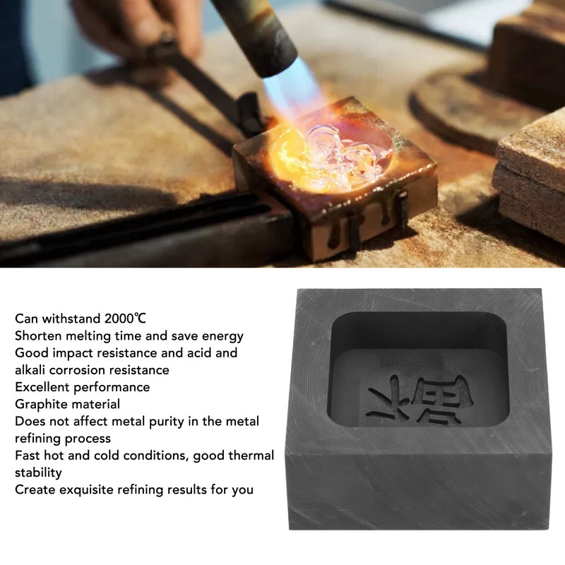 Graphite Casting Mold Thermal Stability Gold Silver Casting Ingot Mold