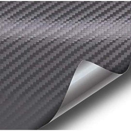VViViD XPO Gunmetal Grey Carbon Fiber 5 Feet x 1 Foot Car Wrap Vinyl Roll with Air Release Technology