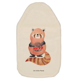 Mr. & Mrs. Panda Hot Water Bottle Red Panda - Gift, Funny Sayings, Darling, Hot Water Bottle Cover, Good Mood, Children's Hot Water Bottle, Heat Cushion, Small
