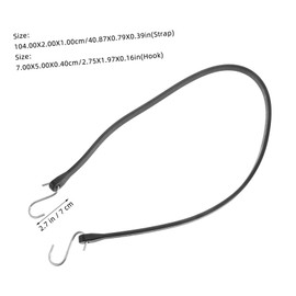 BUGUUYO Heavy Duty Rubber Bungee Cord with Dual Hooks Elastic Tie Down Strap for Truck and Cargo Securely Fasten Tarps Portable and Multifunctional Car Straps