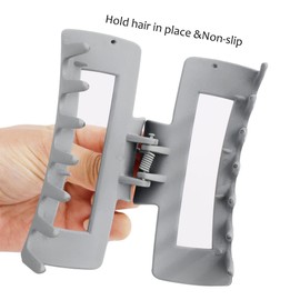 Beera Hair Claw Clips Large Square 3.54 Inch Matte No Slip Big Rectangle Jaw Clip Clamp for Thick Hair Women, 3 Pack