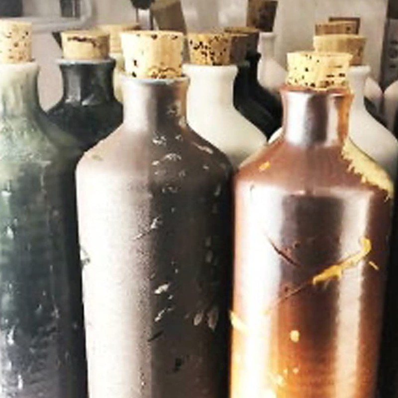 Ion Bottle, Radium Bottle, Water, Shigaraki Ware Original Bottle (Blue