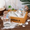 2PCS Coastal & Beach Decor Glass Bottles with Cork &