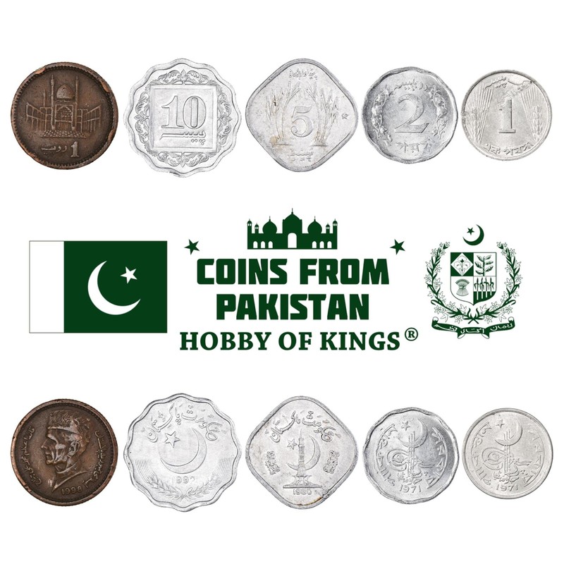 Pakistan 5 Mixed Coins | 1 Paisa - 1 Piece