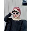 Kids' Winter Balaclava Beanie Earflap Hat lf3286 - One Size (Ages 2-8) Stripe - Coffee (Head Circumference 47-53cm) 3ea