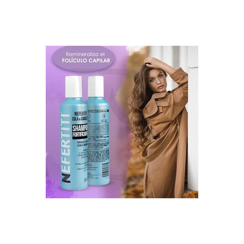 Nefertiti Shampoo Cola de Caballo Nefertiti con Keratina, Estimula y