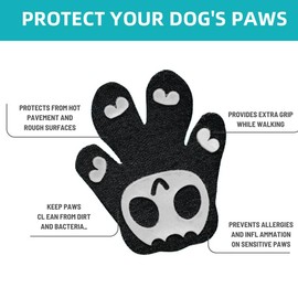 YAPKOLV 8 Stücke Anti-Rutsch Pfotenschutz für Hunde mit 6 Extra Pfoten-Tüchern, Selbstklebend, Silikon-Gel, Beständig, rutschfest, Traktion, Hundeschuhe, Hundesocken Ersetzen (M)