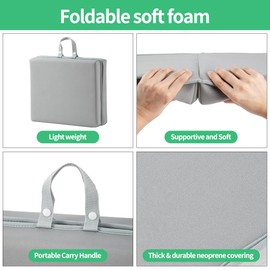 Extra Thick Kneeling Pad for Men Women, Memory Foam Ergonomic Waterproof Garden Knee Pads with Handle, Foldable & Portable, for Gardening, Bath, Prayer, Yoga, Household