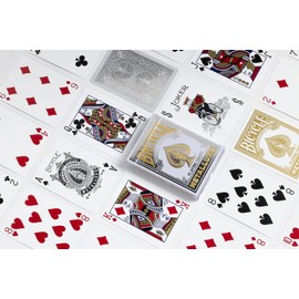 Bicycle Metalluxe Silver Playing Cards - Premium Metal Foil Finish - Poker Size