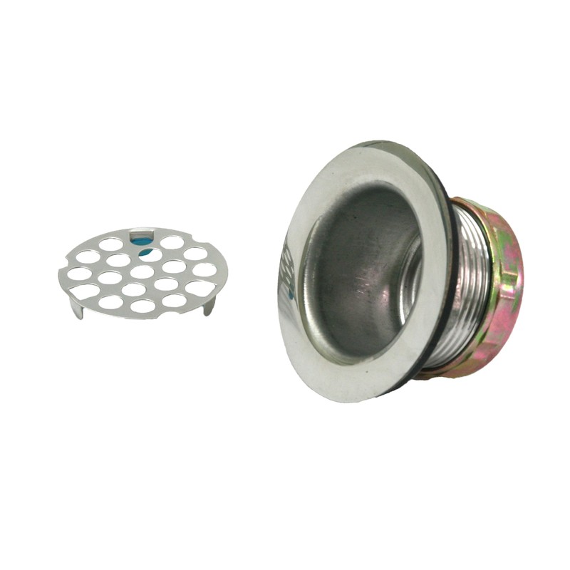 Highcraft Flat Stainless Steel RV Mobile Shower Strainer - Drain