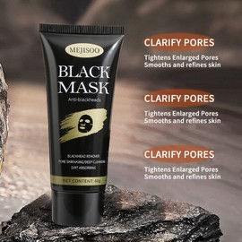 International Cross-Border Exclusive Black Absorbing Mask: Deep Cleansing for Blackheads, Pore & Oil Control - One Size/Black Mask 60g Exclusive)