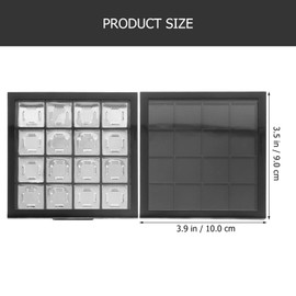 Beavorty 2pcs Multi-Grid Empty Eyeshadow Case Organizer for Eyeshadow Lipstick and Blusher Storage Box for Travel and Home Use