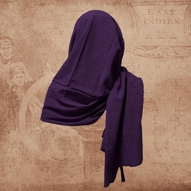 SYQBR Medieval Shawl Pirate Scarf with Pin, Post Apocalyptic Shaman Cowl Hood Retro Viking Bandana, Renaissance Costume Shemagh Sash for Cosplay Party