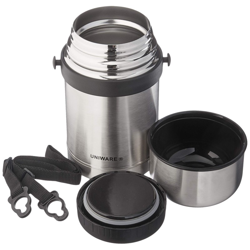 UNIWARE Insulated Stainless Steel Thermos Flask with Carrying Handle and