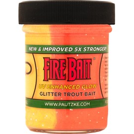 Fire Bait Fishing Attractant Lure, Dough Bait for Trout, 1.5 oz, Glitter Infused, 90% Biodegradable, Increased Visibility, Vibrant Colors, Ideal for Catching Trout,14 Colors (Appalachian Sunset)
