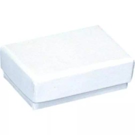 FindingKing 25 White Charm Cotton Boxes Pendant Gift Box Display