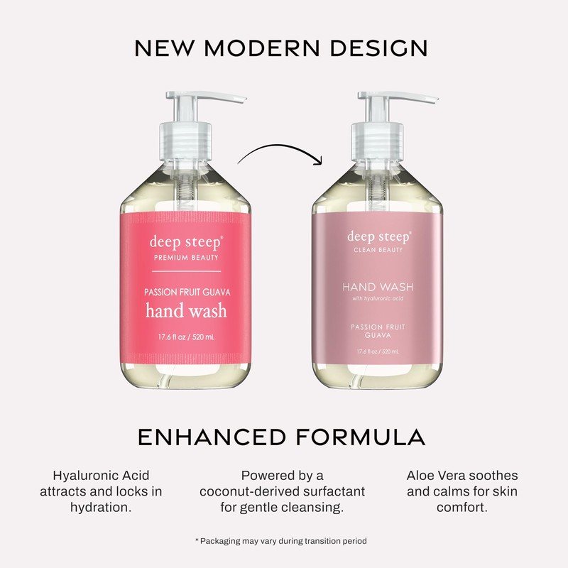 Deep Steep Liquid Hand Wash, Passion Fruit Guava, 17.6 oz