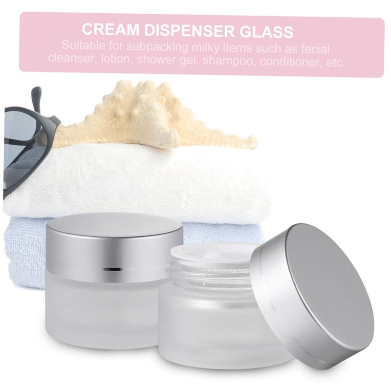 DOITOOL Mini Glass Cosmetics Containers Cream Storage Jars 5g Sample