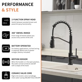 Smart Touchless Kitchen Faucet with Pull-Down Sprayer
