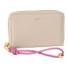 Beaure B-24097 Women's Genuine Leather Short Wallet, Middle Wallet, Round