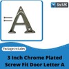 Chrome Door Numerals - Screw On 3 Inch Letter A