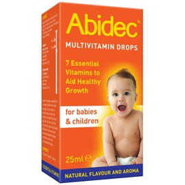 Abidec Kid Baby Multivitamin Drops – Aids Healthy Growth Contains Vitamin D, C and A – Suitable from Birth, Natural Flavour and Aroma, 25 Millilitre