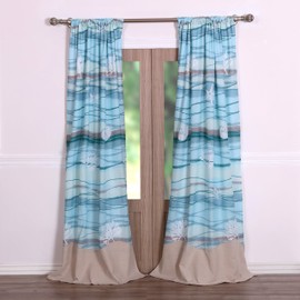 Greenland Home Maui Window Treatment, Blue 42 x 84