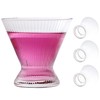 Lysenn Stemless Martini Glasses Set of 4 – Premium Hand