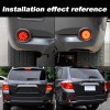 BESTAUTOMOTORS RED LENS LED BUMPER REFLECTOR TAIL BRAKE LIGHTS FOR