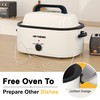 24 Quart Electric Roaster Oven with Visible & Self-Basting Lid,