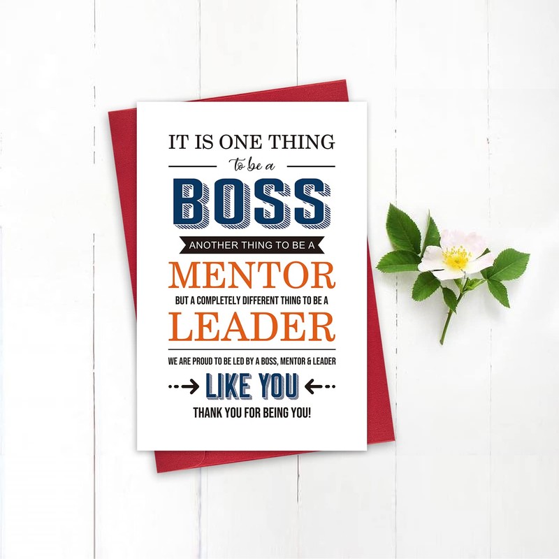 Boss Thank You Card, Unique Boss's Day Card, Boss Appreciation