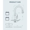 FORIOUS Kitchen Faucets, Chrome Kitchen Faucet with Pull Down Sprayer,