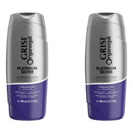 2 Shampoo Grisi Organogal Silver Canas Platinadas 400ml                                                                                               