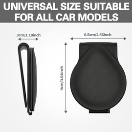 Sunglasses Holder for Car, 2-Pack Sunglass Clip for Car Visor Magnetic Sunglass Visor Clip and Pu Leather Ticket Card Clip Accessories for All Car Models